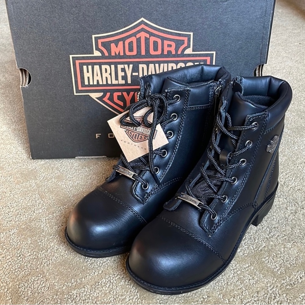 Harley Davidson Raine Moto Steel Toe Boots